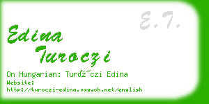 edina turoczi business card